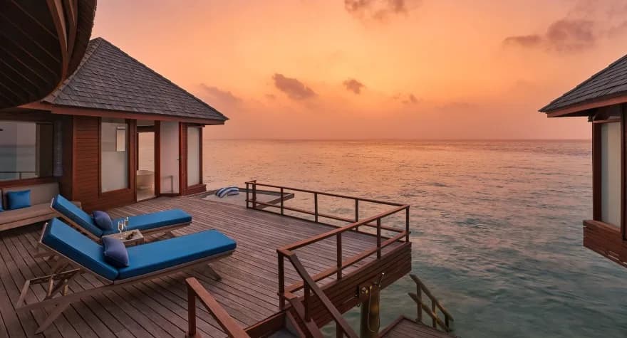 Sunset Over Water Villa - Anantara Dhigu